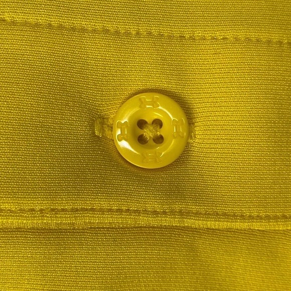 Under Armour Shirt Mens L Yellow Heat Gear Short Sleeve Golf Polo Sports Loose - Picture 9 of 10